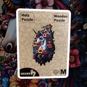 Creative-Art Holzpuzzle HEUER Blumen-Einhorn