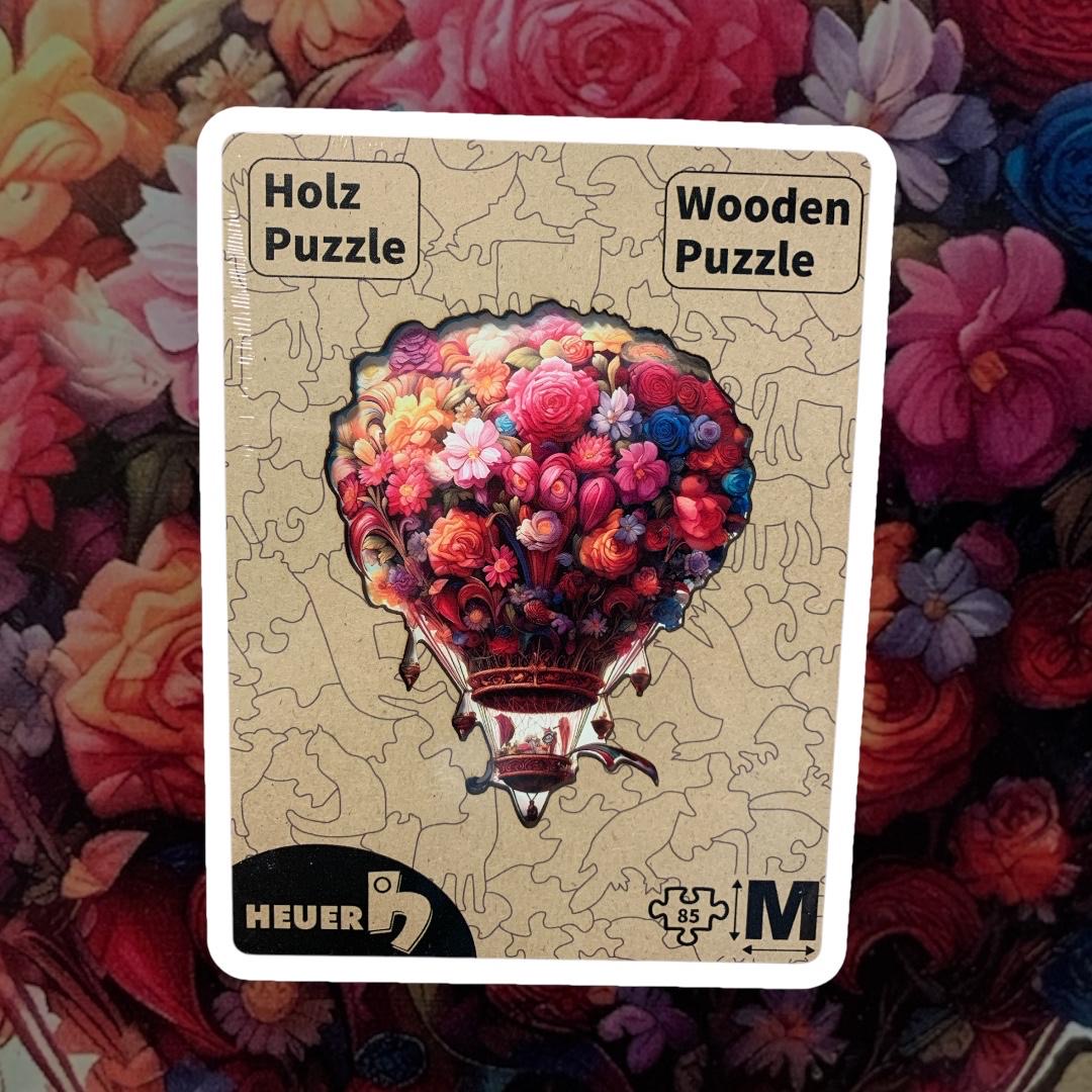 Creative-Art Holzpuzzle HEUER Blumen-Heißluftballon