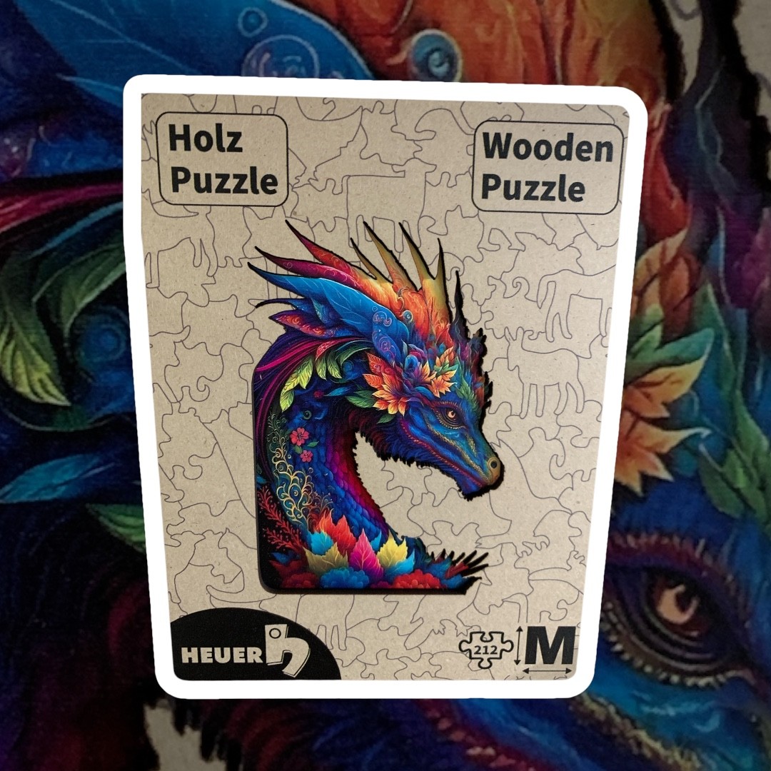 Creative-Art Holzpuzzle HEUER Farbenprächtiger Drache