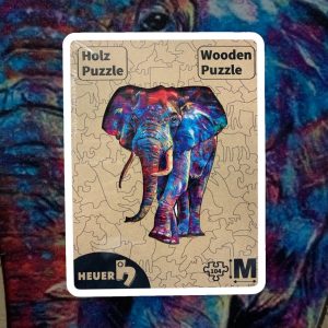 Creative-Art Holzpuzzle HEUER Farbenprächtiger Elefant