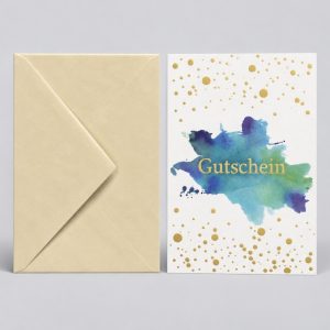 Heuer Naturkarte mit Umschlag „Gutschein 1"