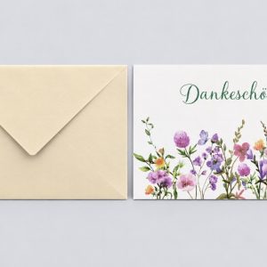 Heuer Naturkarte mit Umschlag "Danke 2"