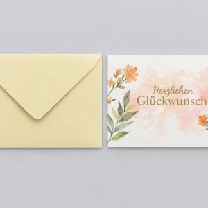 Heuer Naturkarte mit Umschlag "Herzlichen Glückwunsch 7"