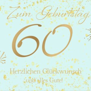 Heuer Naturkarte mit Umschlag 60. Geburtstag