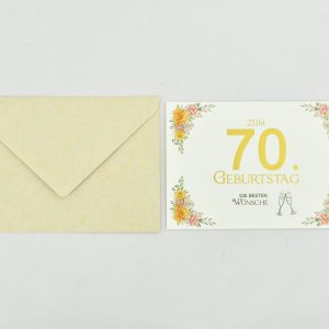 Heuer Naturkarte mit Umschlag 70. Geburtstag