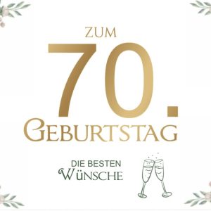 Heuer Naturkarte mit Umschlag 70. Geburtstag