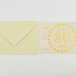 Heuer Naturkarte mit Umschlag 80. Geburtstag