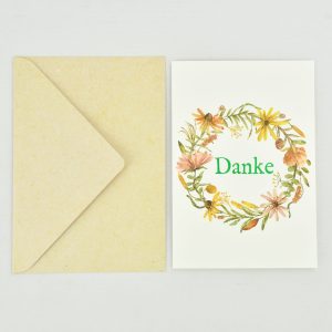 Heuer Naturkarte mit Umschlag "Danke"