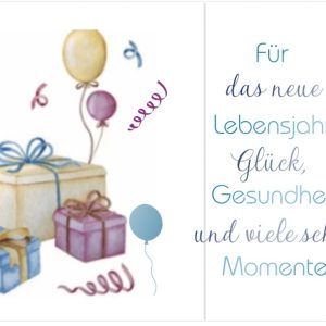 Heuer Naturkarte mit Umschlag "Geburtstag 3"