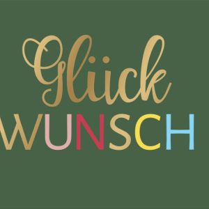 Heuer Naturkarte mit Umschlag "Glückwunsch"