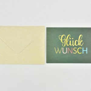 Heuer Naturkarte mit Umschlag "Glückwunsch"