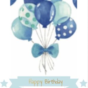 Heuer Naturkarte mit Umschlag „Happy Birthday 1"