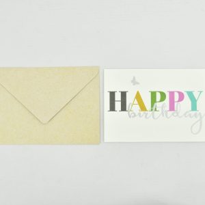 Heuer Naturkarte mit Umschlag „Happy Birthday 2"