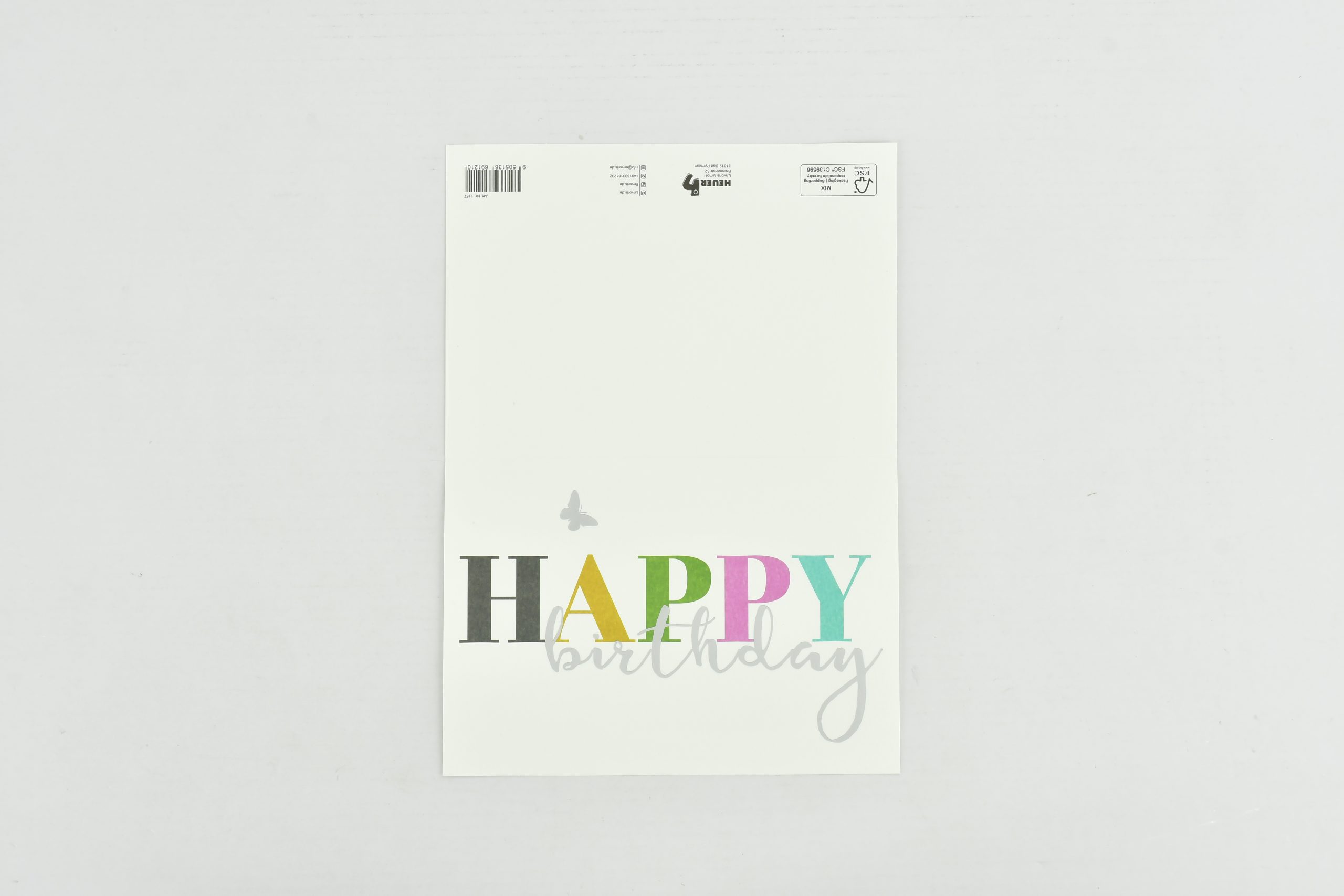 Heuer Naturkarte mit Umschlag „Happy Birthday 2" – Bild 2