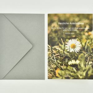 Heuer Trauerkarte „Herzliche Anteilnahme“ - mit Umschlag