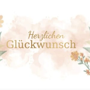 Heuer Naturkarte mit Umschlag "Herzlichen Glückwunsch 7"