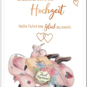 Heuer Naturkarte mit Umschlag "Hochzeit"