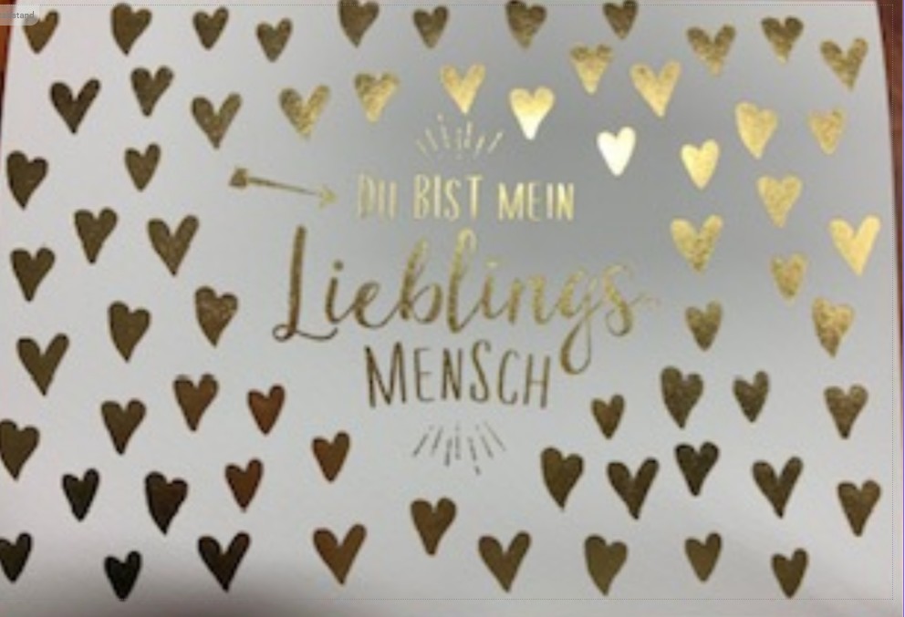 Heuer Naturkarte mit Umschlag "Lieblingsmensch"