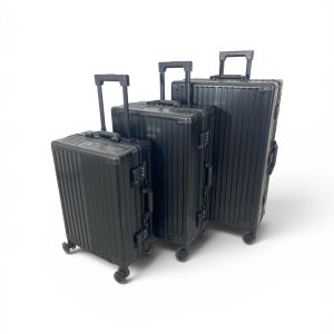 HEUER Aluminium Premium 2026 Stripe in Schwarz All-Inclusive Reise Paket + Heuer Aluminium Wallet in  Schwarz