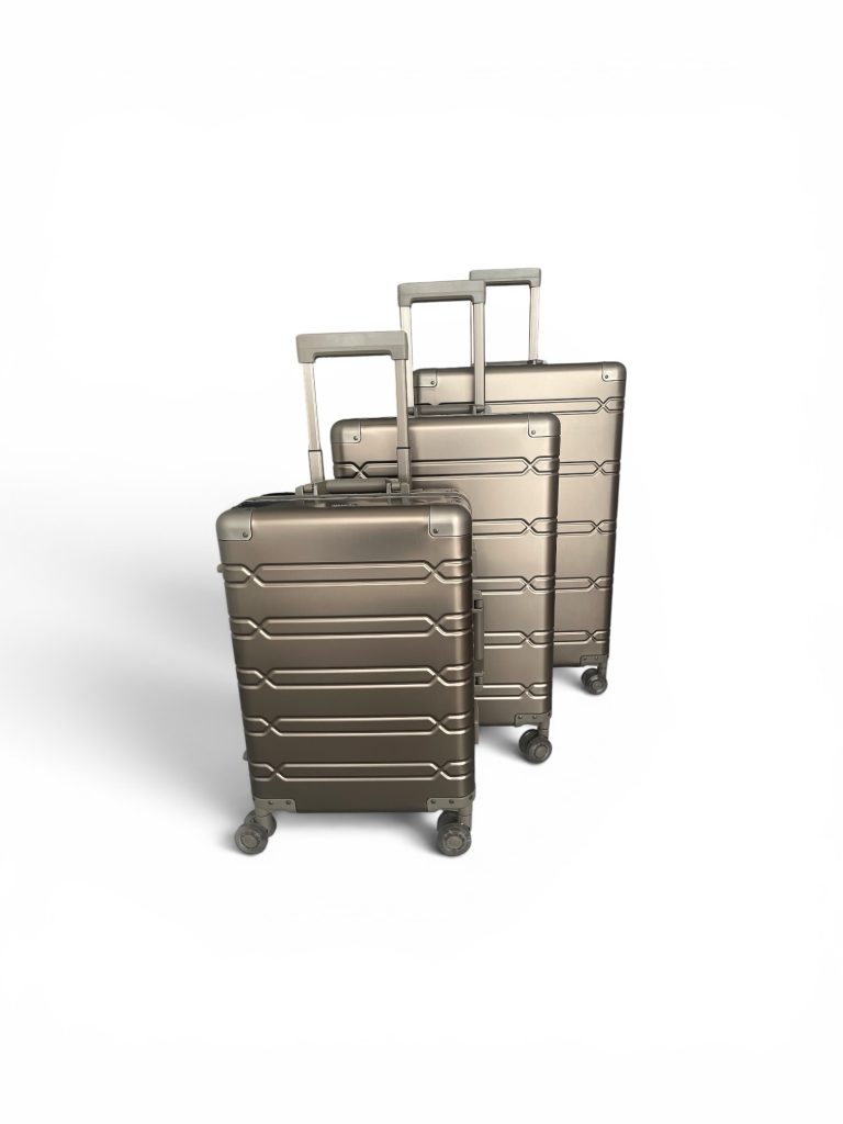HEUER Aluminium Premium 2026 LINE in Champagner All-Inclusive Reise Paket + Heuer Aluminium Wallet in Silber