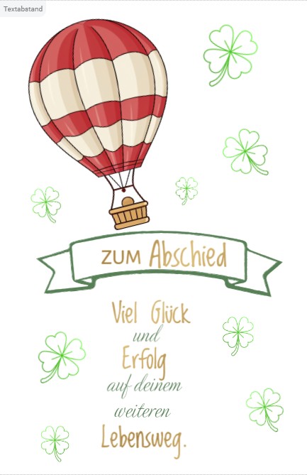 Heuer Naturkarte mit Umschlag "Zum Abschied"