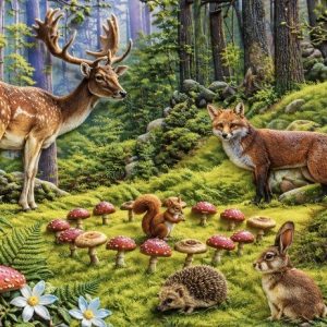 Heuer 3D Poster Waldtiere – Gemeinsam auf der Lichtung