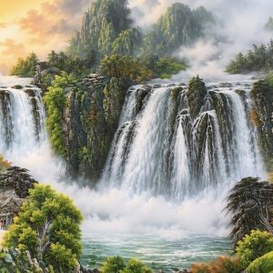 Heuer 3D Poster Wasserfälle – Naturparadies in den Bergen