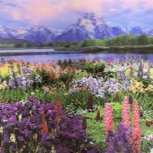 Heuer 3D Lesezeichen Blütenparadies am Bergsee