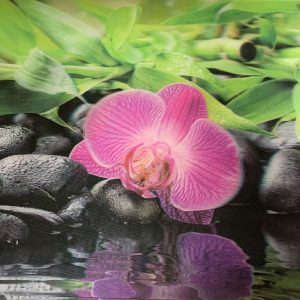Heuer 3D Schlüsselanhänger Rosa Orchidee – Harmonie am Wasser