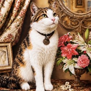 Heuer 3D Poster Katze mit nostalgischem Charme